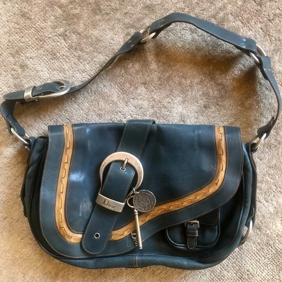 Dior Handbags - LIKE NEW - VINTAGE DIOR gaucho saddle bag in navy